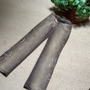 Brazilroxx Embellished Brown Jeans
